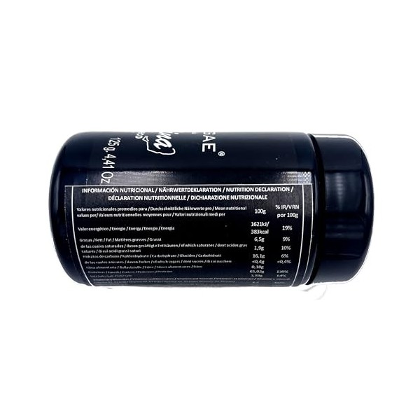 Granulés de spiruline bio de Fuerteventura 125 g, granulés dans un verre UV biophotonique Spiruline