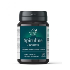 Spiruline Premium - 80 comprimés - Une association unique d’algues pour rester en forme - Spiruline + Klamath + Chlorella + I