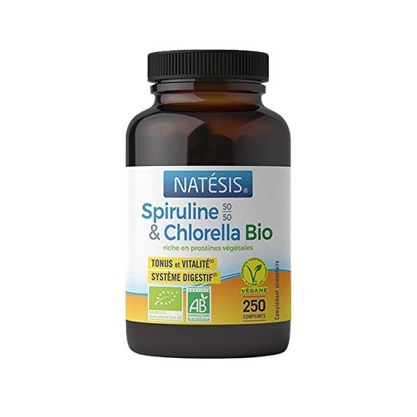 Natésis - Spiruline & Chlorella 50-50 400 mg 250cp - Vendu par unité