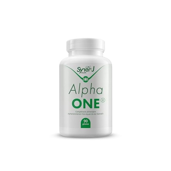 AlphaONE | Algue AFA Klamath 100% Pure | Vitalité, Humeur, Détox | Bioactive Dehydration® | SynerJ Health 90 gélules 