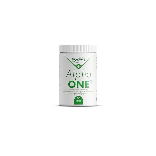AlphaONE – Algue AFA Klamath 100% Pure – Vitalité, Humeur, Détox – Bioactive Dehydration® – SynerJ-Health 60g vrac