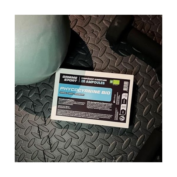 Laboratoire Beauchamp - Complément alimentaire PHYCOCYANINE SPORT BIO - 20 ampoules - Gamme sport - Extrait de Spiruline - Pr