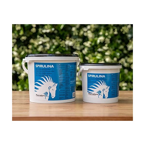PharmaHorse Spiruline | Algues séchées pour Cheval | Cocktail de vitamines pour Cheval | sans éléments dopants & sans Sucre |
