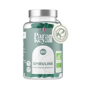 Parakeya - Spiruline Bio 455 mg - 180 gélules - Riche en protéines, vitamines, minéraux et antioxydants - Complément alimenta...