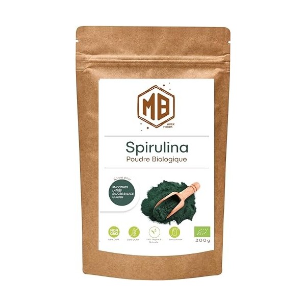 MB Superfoods - Poudre de spiruline bleue biologique - Boostez vos recettes avec des superaliments dalgues bleues de qualité