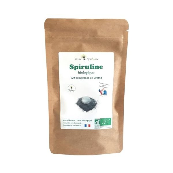 Spiruline Biologique Française - 120 comprimés de 500 mg
