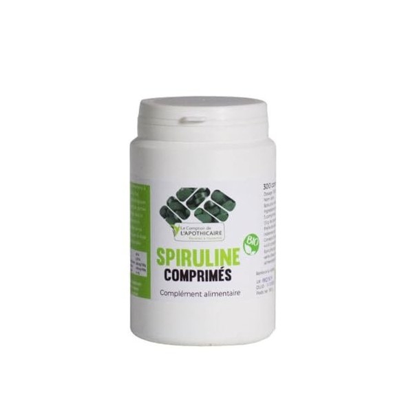 Spiruline Bio 500mg 300 comprimés Le Comptoir de lApothicaire