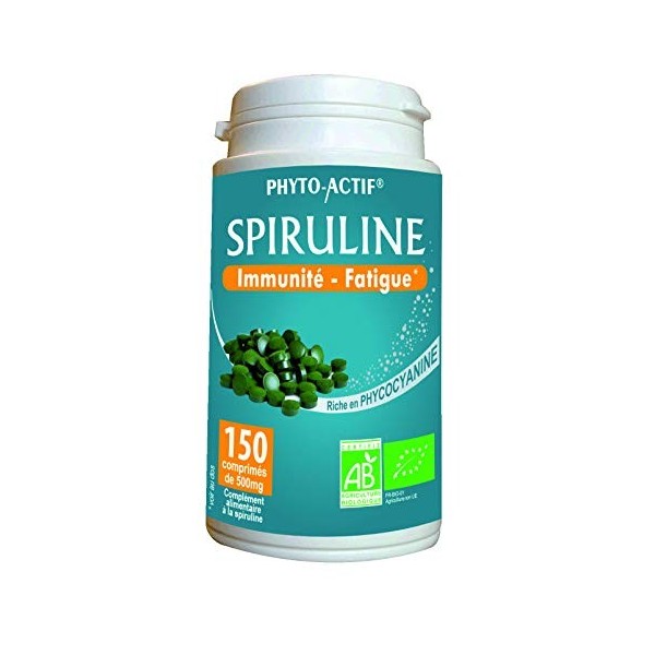 PHYTO-ACTIF | Spiruline | Complément alimentaire Immunité & Vitalité | Phycocyanine & Protéines végétales | Spiruline naturel