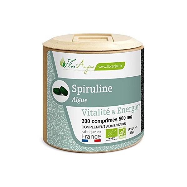 Spiruline BIO en comprimés Pot de 300 comprimés Spiruline