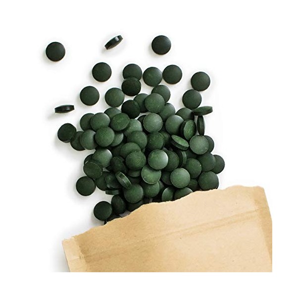 Terra Elements Spiruline bio comprimés 240 à 500 mg I 100% pure I vegan I qualité crue
