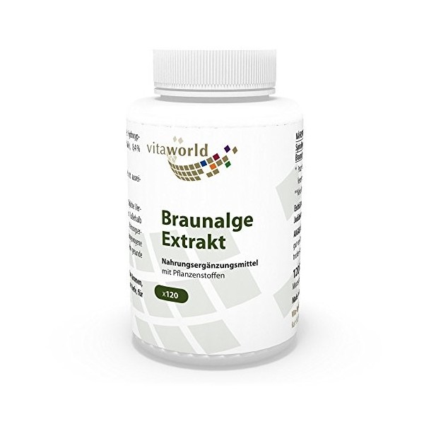 Vita World Extrait dalgue brune 500mg 120 Capsules Made in Germany