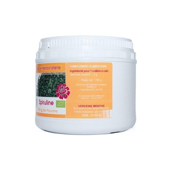 SPIRULINE ECOCERT 150 grs de poudre. Spiruline