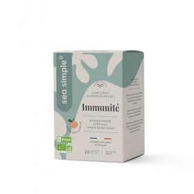 SEA SIMPLE - EXTRAIT DE SPIRULINE BIO titré à 2g/L DE PHYCOCYANINE - PÊCHE - ORIGINE FRANCE - 20 ampoules de 10 mL
