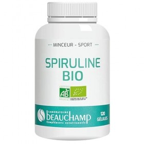 Laboratoire Beauchamp - Complément alimentaire SPIRULINE BIO - 120 gélules - Apport en protéines, vitamines et minéraux et en...