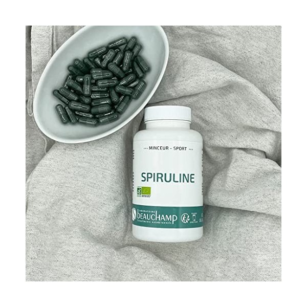 Laboratoire Beauchamp - Complément alimentaire SPIRULINE BIO - 120 gélules - Apport en protéines, vitamines et minéraux et en...