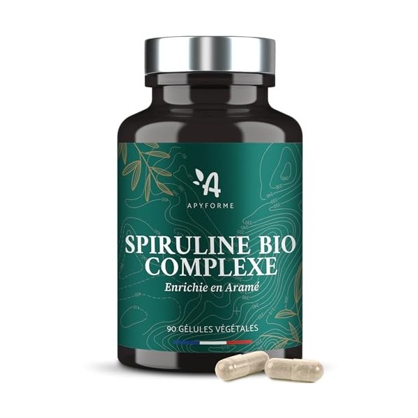 Apyforme - Spiruline Bio - Formule Enrichie en Algues Aramé d’Ecklonia Bicyclis - Double Action Nutritive et Antioxydante - 1