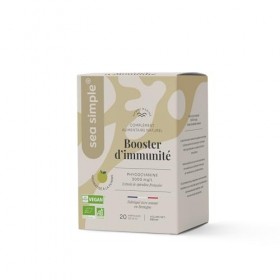 SEA SIMPLE - Phycocyanine 3000 mg/L arôme pomme - Spiruline bio liquide - française, bio et vegan - 20 ampoules