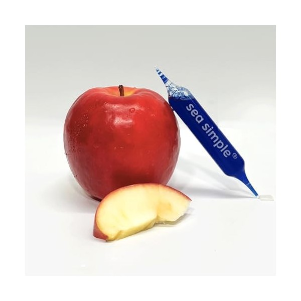 SEA SIMPLE - Phycocyanine 3000 mg/L arôme pomme - Spiruline bio liquide - française, bio et vegan - 20 ampoules