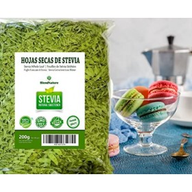 Feuilles de stévia 100 % pures et naturelles-Sélection de qualité supérieure 200g-Végétalien-Cadeau de boule dinfuseur