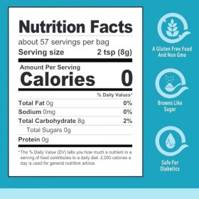 Health Garden Stevia avec édulcorant allulose – Alternative naturelle au sucre végétal avec zéro calorie – Idéal pour les rég