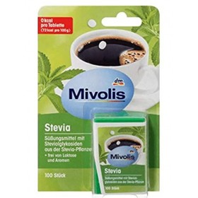 Stevia Lot de 100 comprimés édulcorants avec steviolglycosides de la plante Stevia sans lactose et arômes