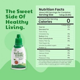 Sweetmate Stevia Drops – 20 ml 20 ml x 1 – 400 gouttes par paquet – édulcorant à base de plantes – zéro calorie – Convient 