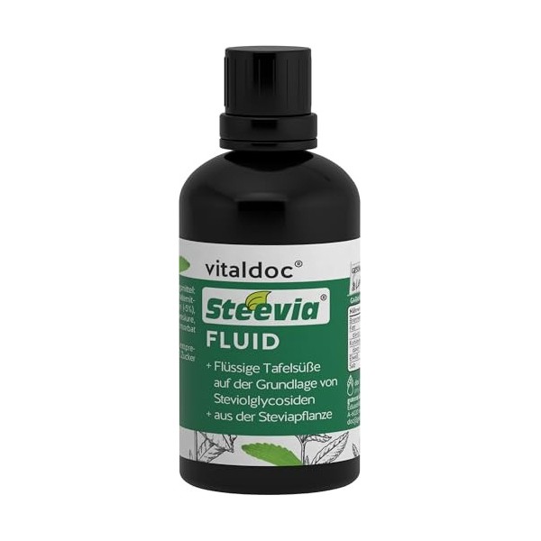 Bonne Santé & steevia Fluid 50 ml Extrait Liquide de vie stevioside , 1er Pack 1 x 50 g 