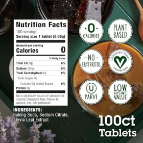 Stevia In The Raw Sweetener, 100 Count Tablets