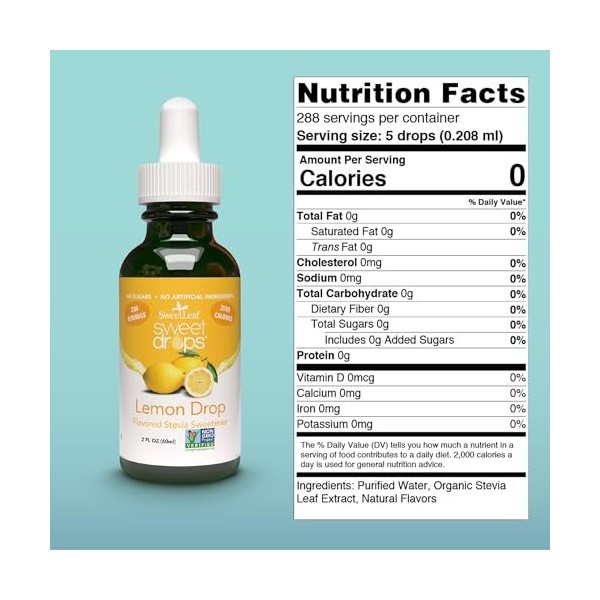 Sweetleaf Lemon Clear Liquid Stevia 1x2 Oz 