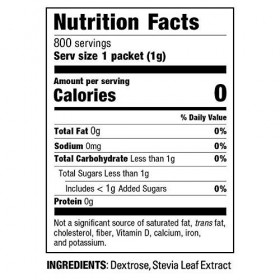 Édulcorant Stevia in the raw 800