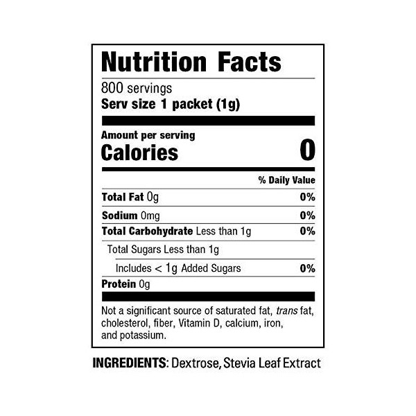 Édulcorant Stevia in the raw 800
