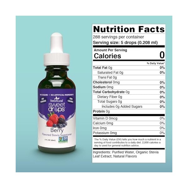 Wisdom Natural - Stévia liquide baie 60ml