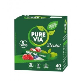 Edulcorant Stévia Sticks PURE VIA - la boite de 40 sticks - 60 g Lot De 3 - Par Lot