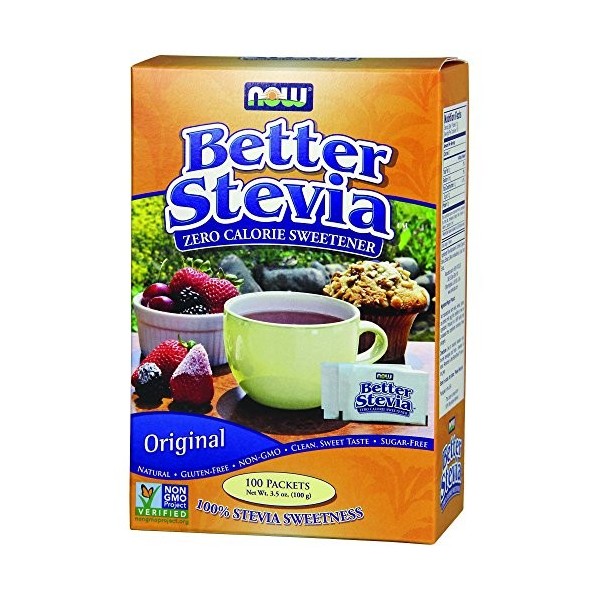 NOW Foods - Better Stevia Zero Calorie Sweetener Original Flavor - 100 Packet s by Now Foods
