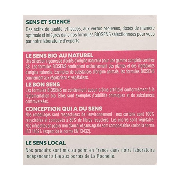 Biosens - Thé Brûle Graisses - Thé Vert, Maté, Guarana et Kola - Certifié Bio AB - Fabriqué en France - Commerce Équitable - ...