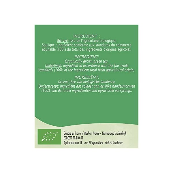 Jardin BIO étic - Thé Vert Nature Doux 40 g