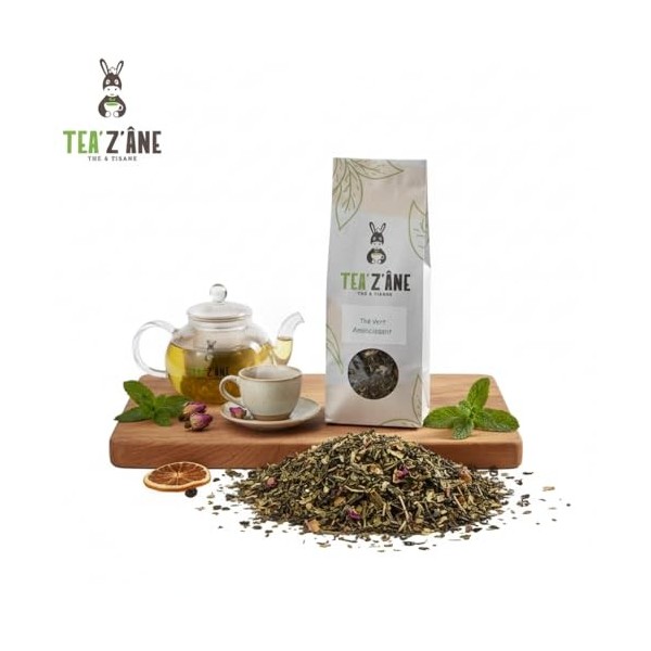 Thé Vert Amincissant | Mélange Naturel Thé Vert & Pamplemousse | Infusion Bien-Être & Légèreté en Vrac 100g | Saveur Fraîche 