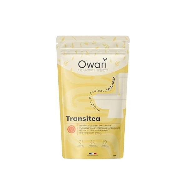 OWARI Transitea - Tisane Transit Anti Ballonnements et Ventre Gonflé - Infusion Fenouil pour Digestion Difficile et Ballonnem