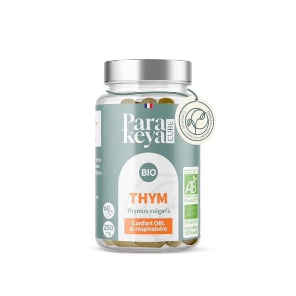 Parakeya Thym Bio | Confort Respiratoire & Sphère ORL | Apaise la Gorge et Dégage les Voies Respiratoires | Complément Alimen...