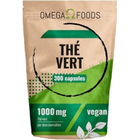 Gélules de thé vert – 300 gélules d’extrait de thé vert hautement dosé – 1 000 mg par dose quotidienne – Extrait de thévert