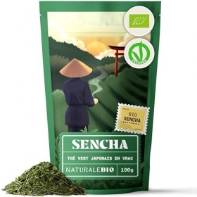 NaturaleBio Thé vert Sencha Japonais Bio - Upper grade - de 100g. Bio, Naturel et Pur, Thé vert en vrac de première récolte c