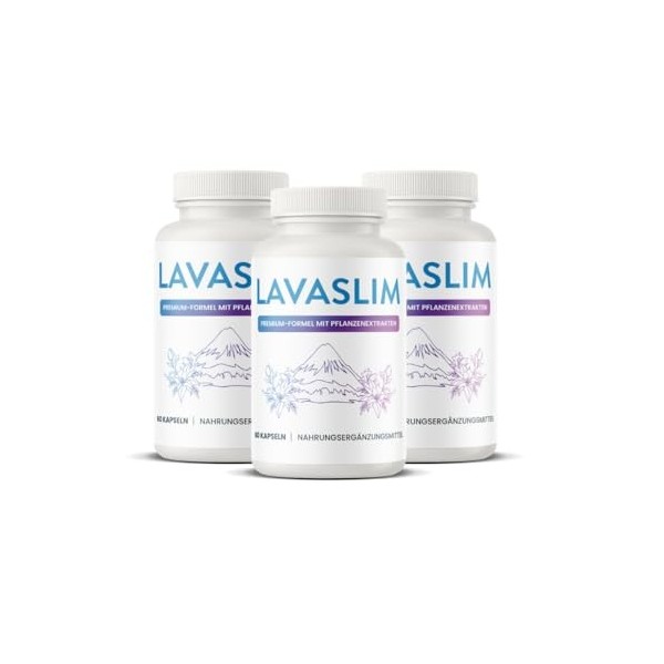 Lavaslim, Complément alimentaire naturel à base de cétone de framboise et de thé vert, 450 mg 2+1 gratuit 