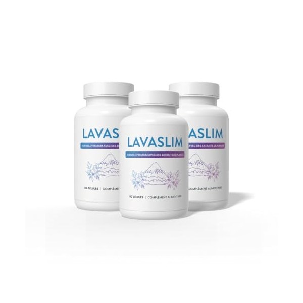 Lavaslim, Complément alimentaire naturel à base de cétone de framboise et de thé vert, 450 mg 2+1 gratuit 