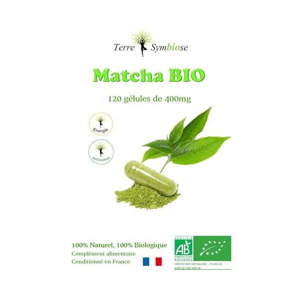 Matcha Biologique - 120 gélules de 400mg