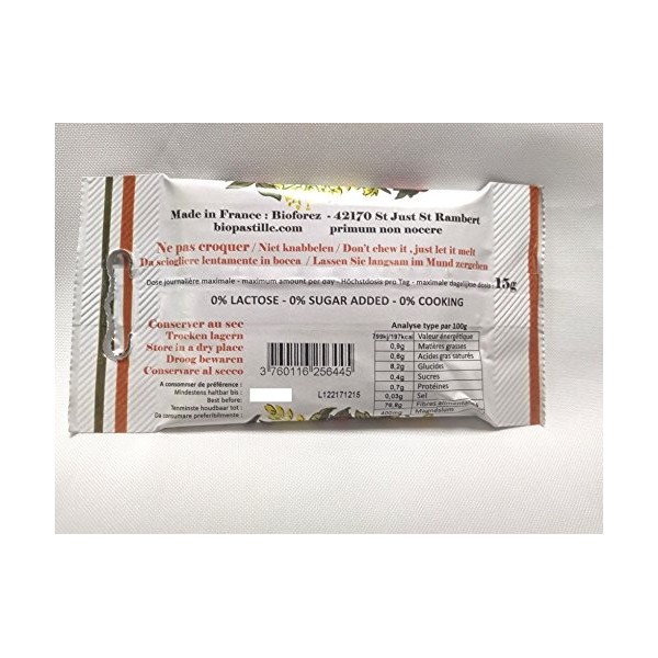 Bio Pastilles Tisane à Sucer Support Neutre pour Huiles Essentielles Bio - 15g - 25 pastilles