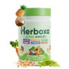 Herboxa SUPER GREENS Complément alimentaire en poudre avec racine de chicorée zinc et chrome saveur pêche glacée 50 portions