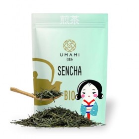 Umami Thé Vert Sencha Japonais BIO en Feuilles 100g - Qualité Premium dUji, Japon. Thé Vert Biologique Riche en Antioxydants