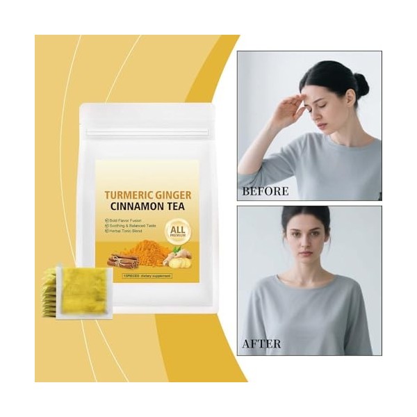 Thé Santé, Boisson Pour Contrôle Du Poids, 15 Pièces Thés Santé Biologiques pour Perte de Poids, Matin, Nuit, Soulagement du 