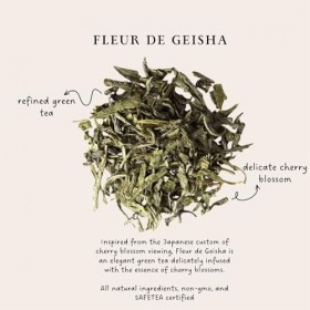 Palais des Thés, FLEUR DE GEISHA, Thé Vert Parfumé, Mélange Floral et Fruité, Parfum Doux et Gourmand, Boite Métal 100g