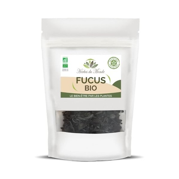 Herbes du Monde - Tisane Fucus Vésiculeux Bio | Coupe-Faim Naturel | Minceur & Détox - Riche en Iode - 80g | Origine France -